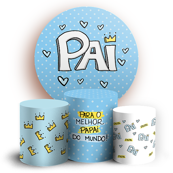 KIT Redondo e Trio - Dia dos Pais - Sublimado 3D