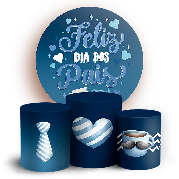KIT Redondo e Trio - Dia dos Pais - Sublimado 3D