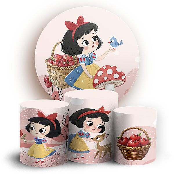 KIT Redondo e Trio - Branca De Neve - Sublimado 3D