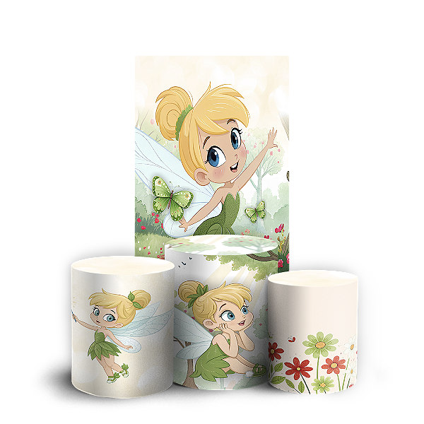 Faixa Lateral e Trio Cilindro Sublimado 3D Vest Facil - Sininho Tinkerbell