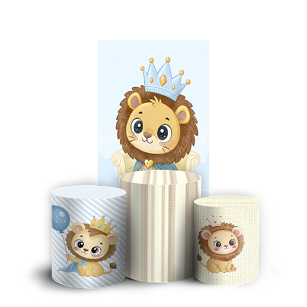 Faixa Lateral e Trio Cilindro Sublimado 3D Vest Facil - Leãozinho