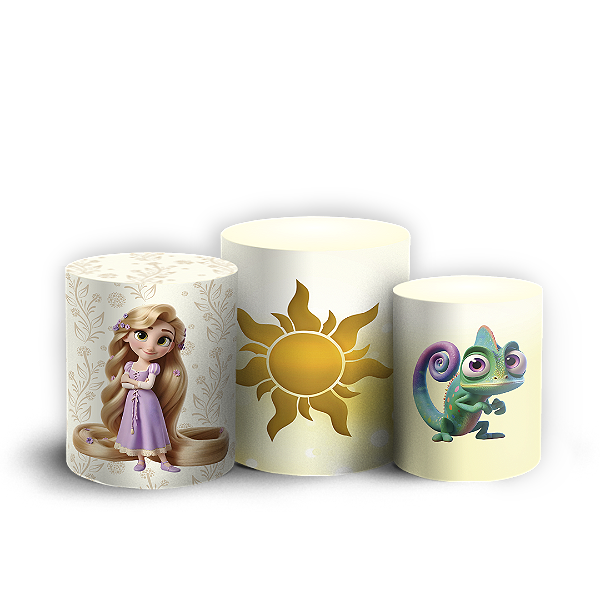 Trio Cilindro - Rapunzel - Sublimado 3D