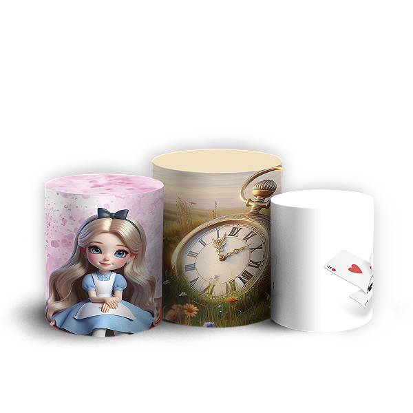 Trio Cilindro - Alice - Sublimado 3D