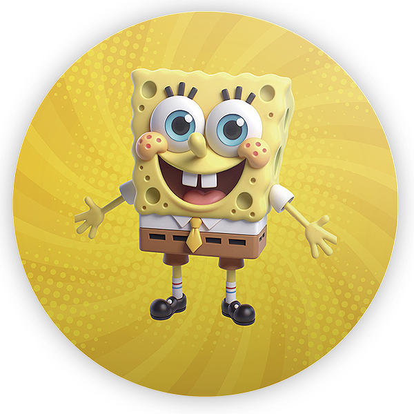 Painel Redondo - Bob Esponja - Sublimado 3D