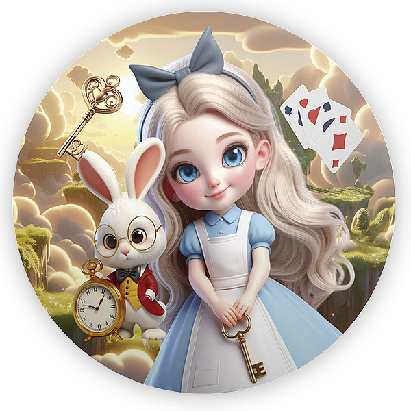 Painel Redondo - Alice - Sublimado 3D