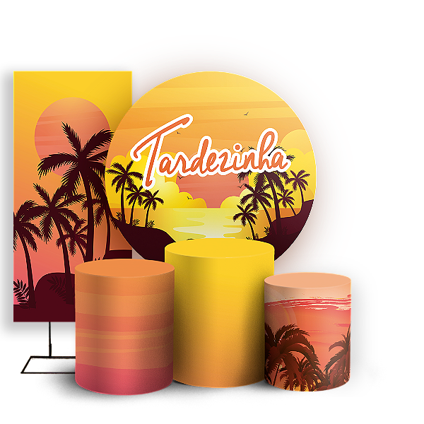 KIT Redondo Trio e Faixa - Tardezinha - Sublimado 3D