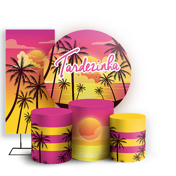 KIT Redondo Trio e Faixa - Tardezinha - Sublimado 3D