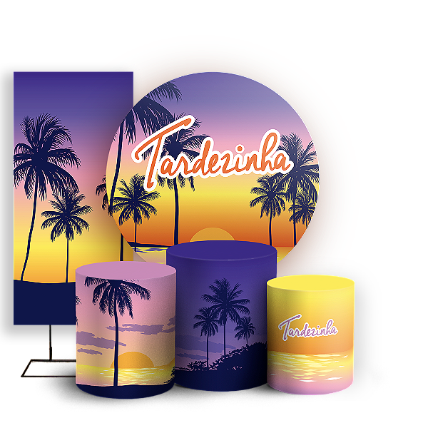 KIT Redondo Trio e Faixa - Tardezinha - Sublimado 3D
