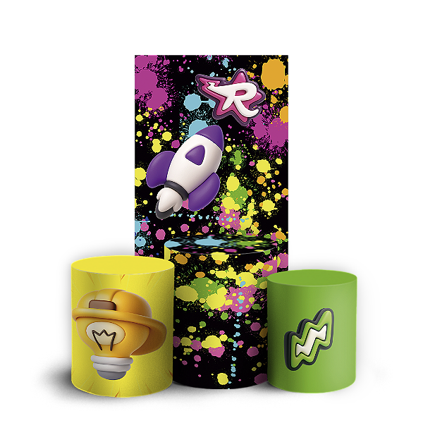 Faixa Lateral e Trio Cilindro Sublimado 3D Vest Facil - Os Rosas