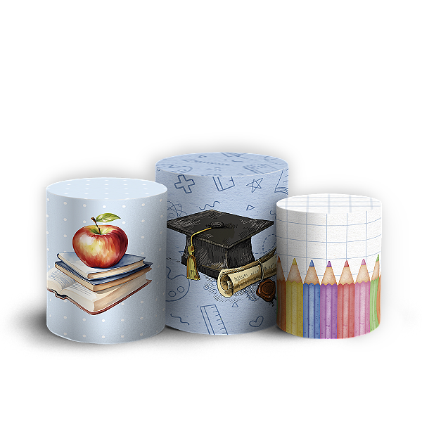Trio Cilindro - Dia Dos Professores - Sublimado 3D