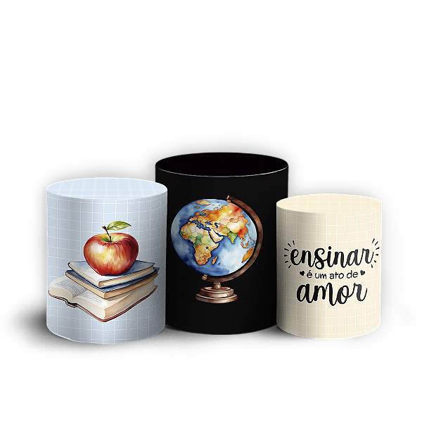 Trio Cilindro - Dia Dos Professores - Sublimado 3D