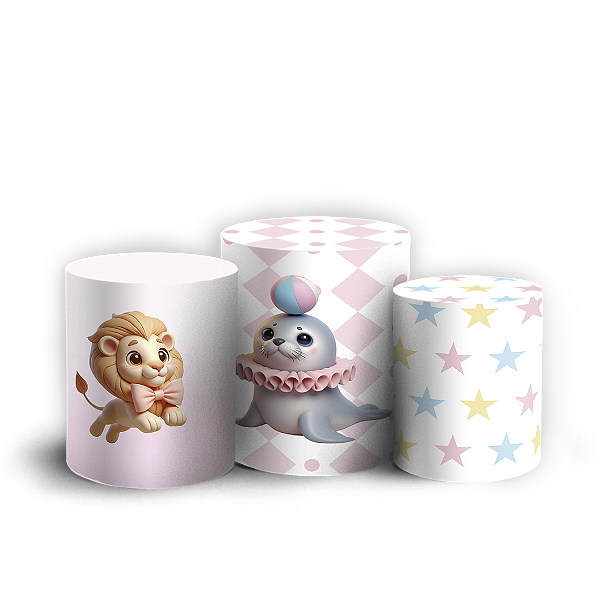Capas Trio Cilindro Sublimado Vest Facil - Circo