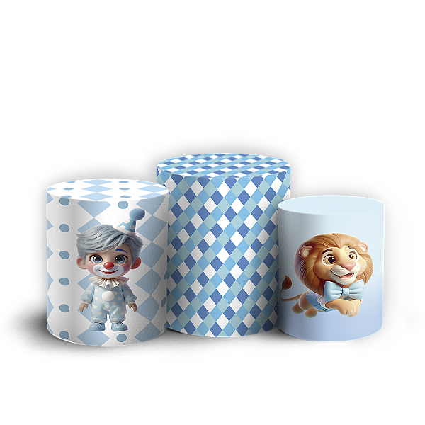 Capas Trio Cilindro Sublimado Vest Facil - Circo