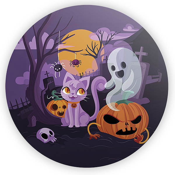 Painel Redondo - Halloween - Sublimado 3D