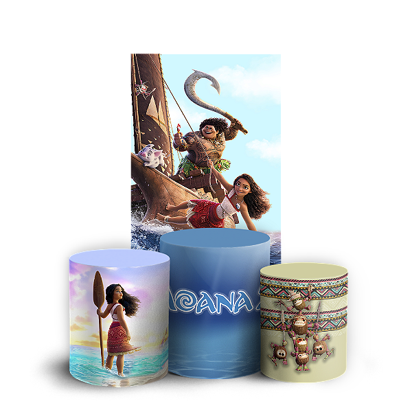 Faixa Lateral e Trio Cilindro Sublimado 3D Vest Facil - Moana