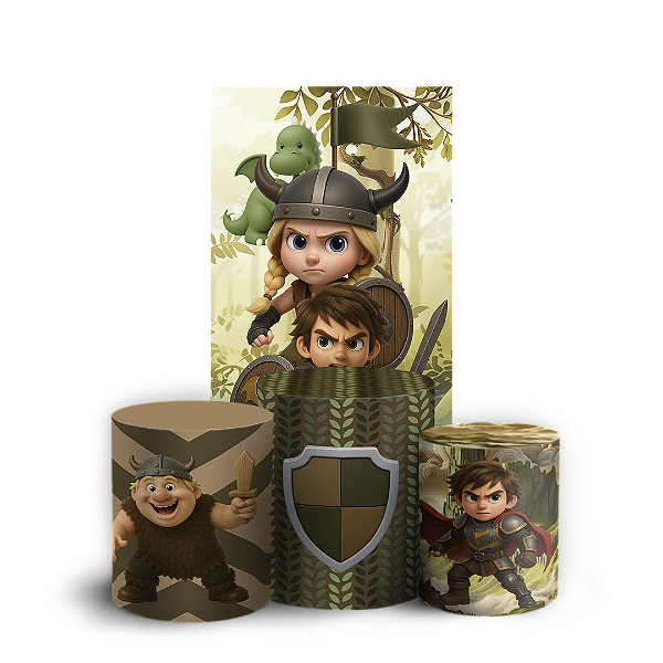 Faixa Lateral e Trio Cilindro Sublimado 3D Vest Facil - Como Treinar Seu Dragão