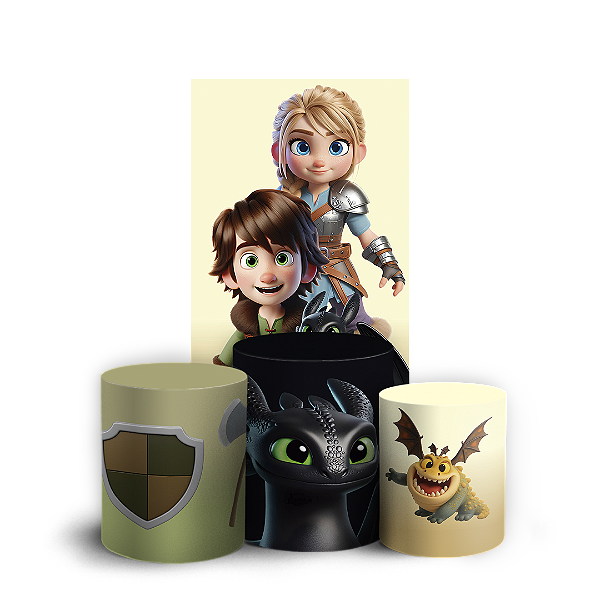 Faixa Lateral e Trio Cilindro Sublimado 3D Vest Facil - Como Treinar Seu Dragão