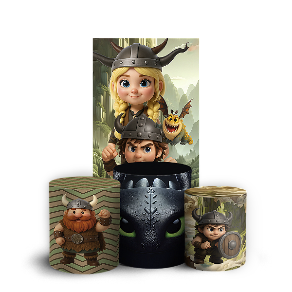 Faixa Lateral e Trio Cilindro Sublimado 3D Vest Facil - Como Treinar Seu Dragão