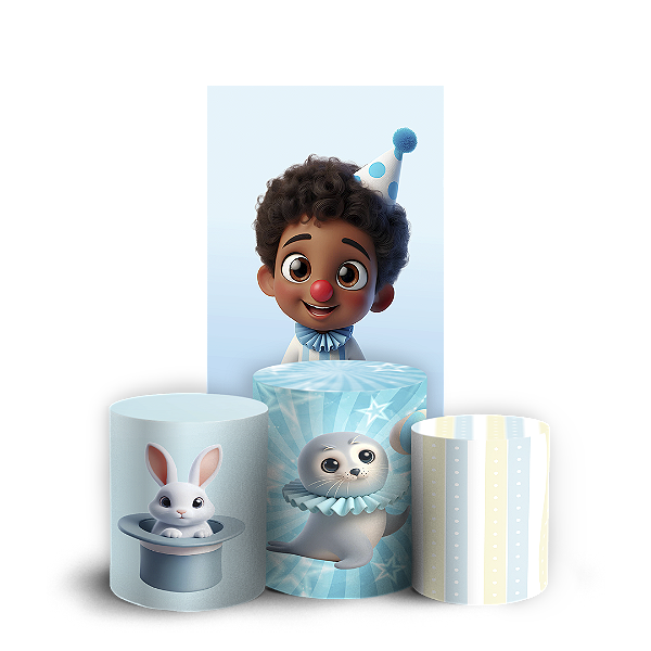 Faixa Lateral e Trio Cilindro Sublimado 3D Vest Facil - Circo