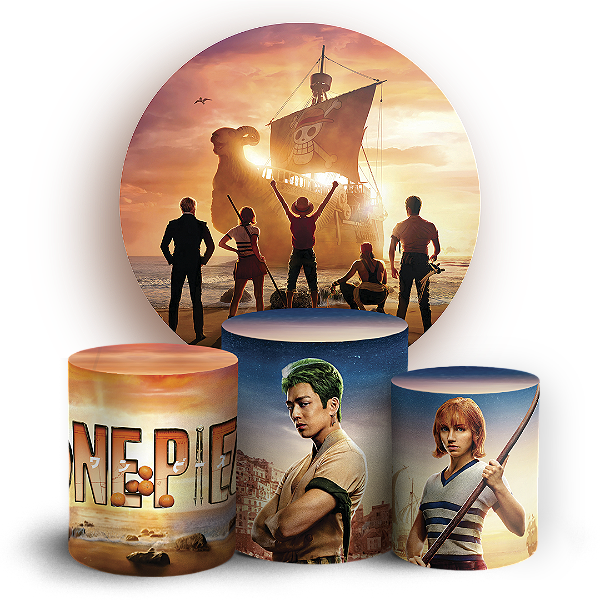 KIT Redondo e Trio - One Piece - Sublimado 3D