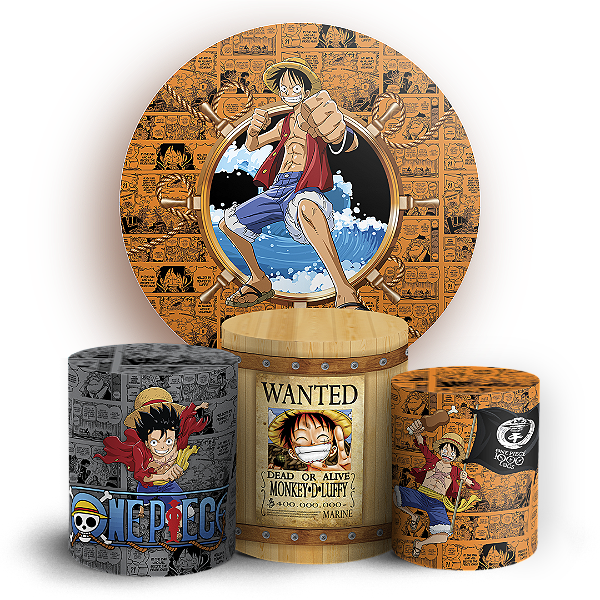 KIT Redondo e Trio - One Piece - Sublimado 3D
