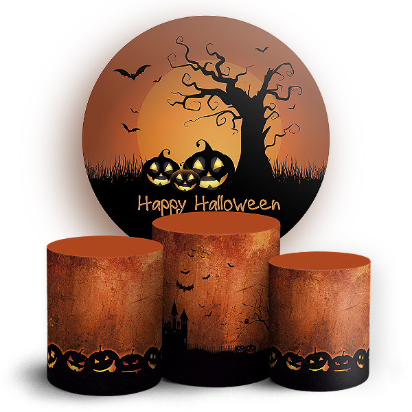 KIT Redondo e Trio - Halloween - Sublimado 3D