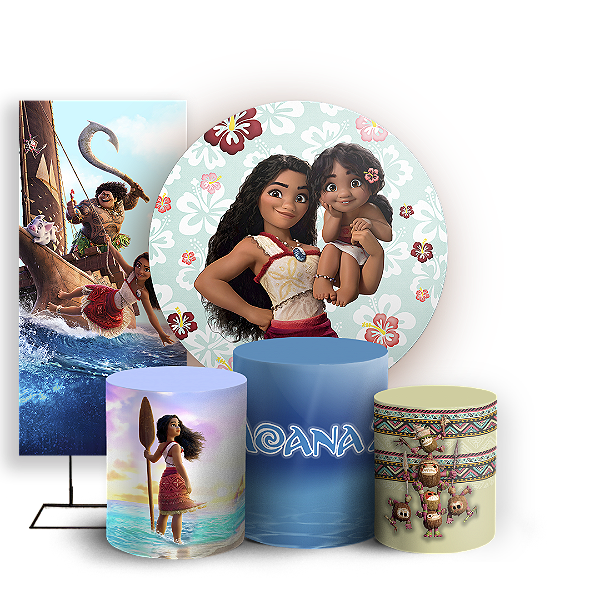 KIT Redondo Trio e Faixa - Moana - Sublimado 3D