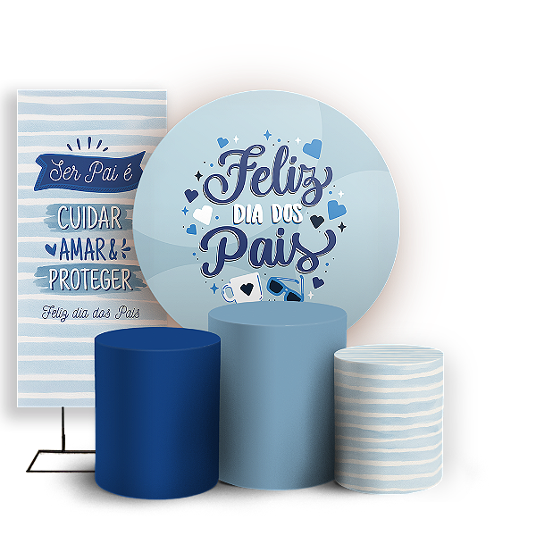 KIT Redondo Trio e Faixa - Dia Dos Pais - Sublimado 3D