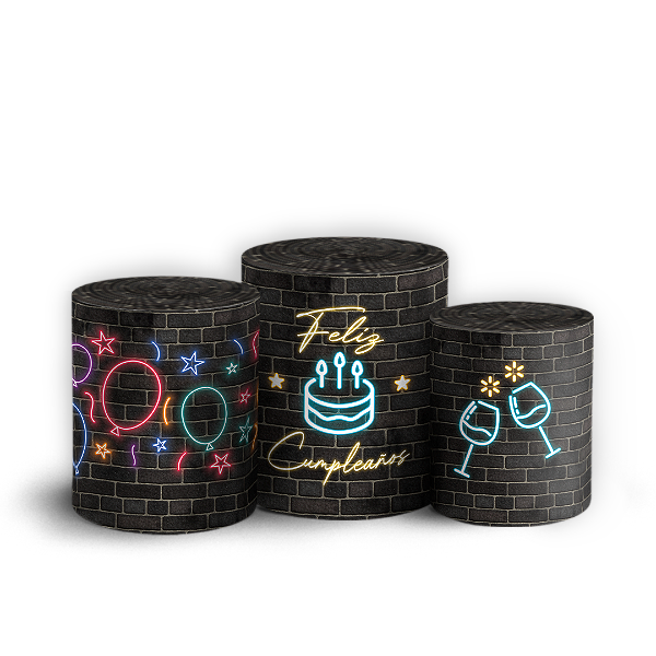 Trio Cilindro - Feliz Cumpleaños ES - Sublimado 3D