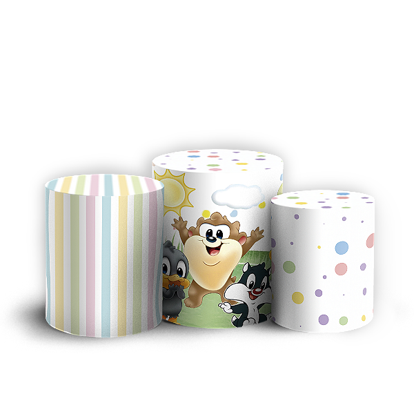 Trio Cilindro - Looney Tunes - Sublimado 3D