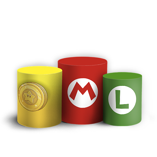 Trio Cilindro - Super Mario - Sublimado 3D