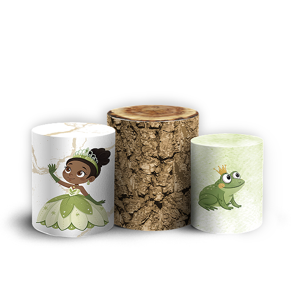 Trio Cilindro - Princesa Tiana - Sublimado 3D