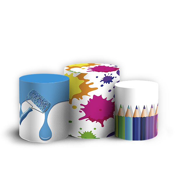 Trio Cilindro - O Maior Pintor Do Mundo - Sublimado 3D