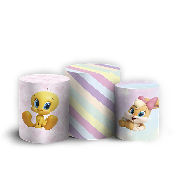 Trio Cilindro - Looney Tunes - Sublimado 3D