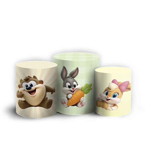 Trio Cilindro - Looney Tunes - Sublimado 3D
