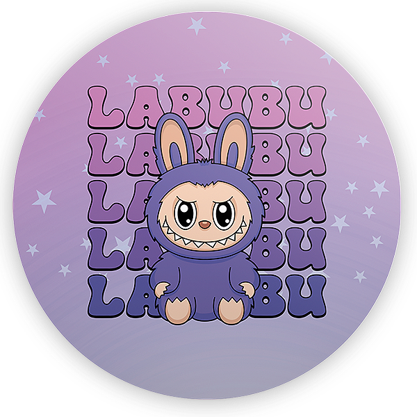 Painel Redondo - Labubu - Sublimado 3D
