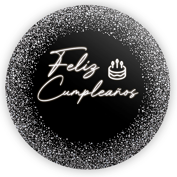 Painel Redondo - Feliz Cumpleaños ES - Sublimado 3D