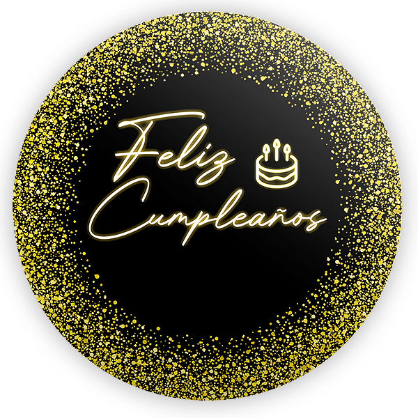 Painel Redondo - Feliz Cumpleaños ES - Sublimado 3D