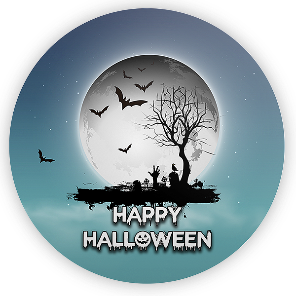 Painel Redondo - Halloween - Sublimado 3D