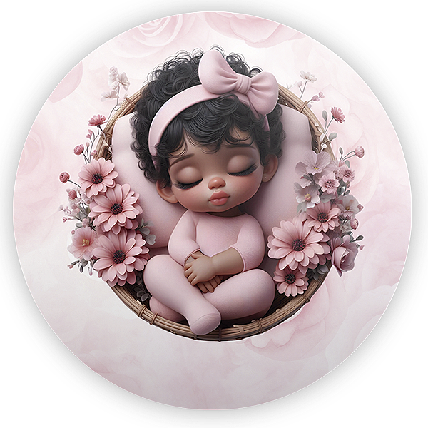 Painel Redondo - Oh Baby - Sublimado 3D