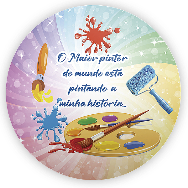 Painel Redondo - O Maior Pintor Do Mundo - Sublimado 3D