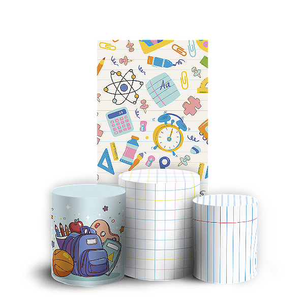 Faixa Lateral e Trio Cilindro Sublimado 3D Vest Facil - De Vuelta a la Escuela