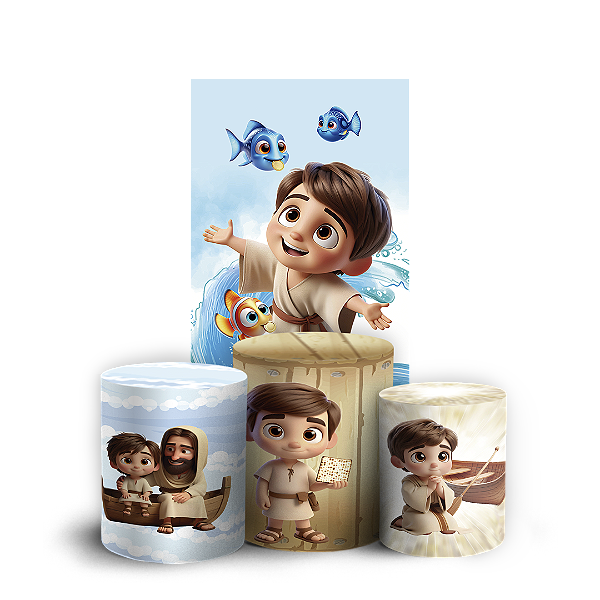 Faixa Lateral e Trio Cilindro Sublimado 3D Vest Facil - Tu Es Pedro