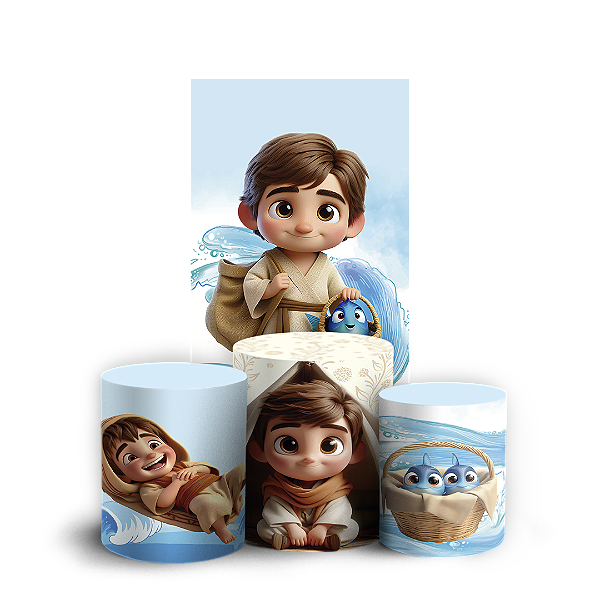 Faixa Lateral e Trio Cilindro Sublimado 3D Vest Facil - Tu Es Pedro