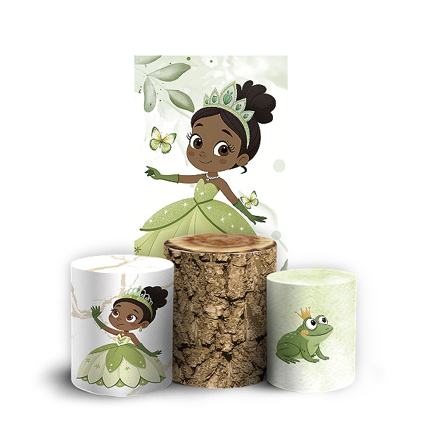 Faixa Lateral e Trio Cilindro Sublimado 3D Vest Facil - Princesa Tiana