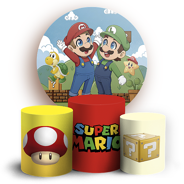 KIT Redondo e Trio - Super Mario - Sublimado 3D