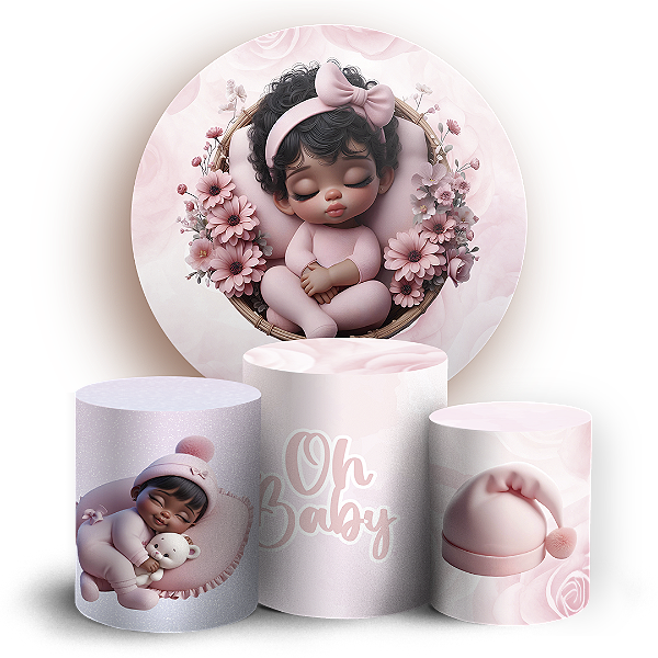 KIT Redondo e Trio - Oh Baby - Sublimado 3D