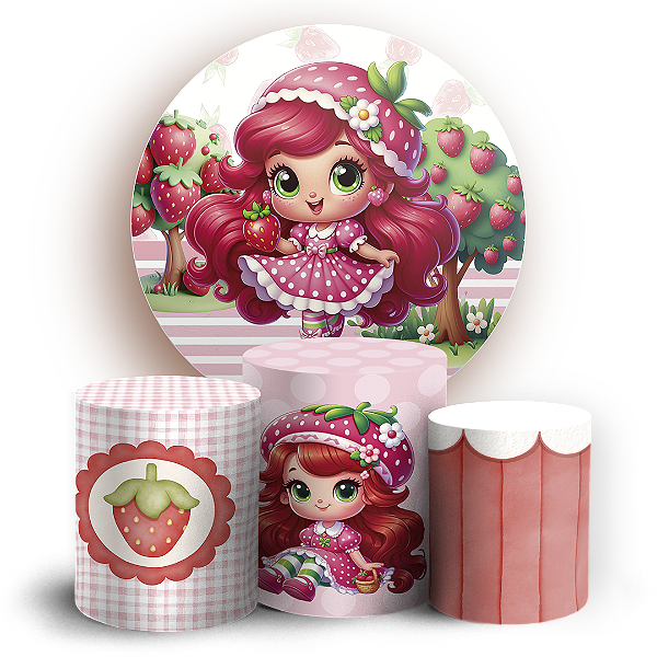 KIT Redondo e Trio - Moranguinho - Sublimado 3D