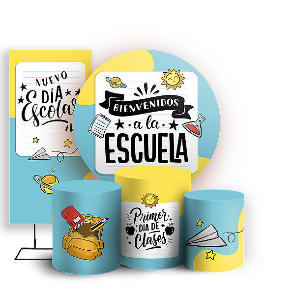 KIT Redondo Trio e Faixa - Vuelta a Clases ES - Sublimado 3D