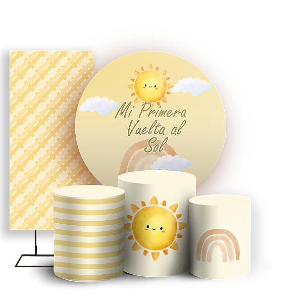 KIT Redondo Trio e Faixa - Mi Primera Vuelta al Sol ES - Sublimado 3D